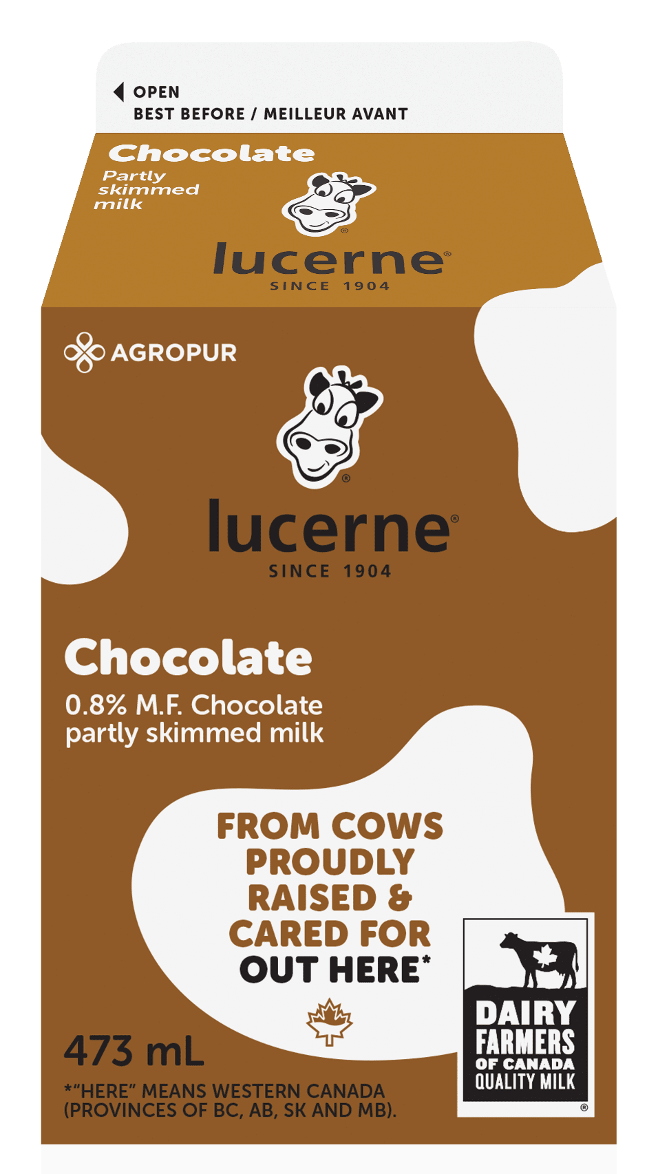 Lucerne 1% Partly Skimmed Chocolate Milk 473 Milliliters