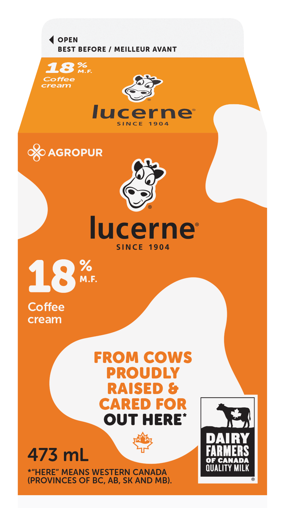 Lucerne 18% Coffee Cream 473 Milliliters