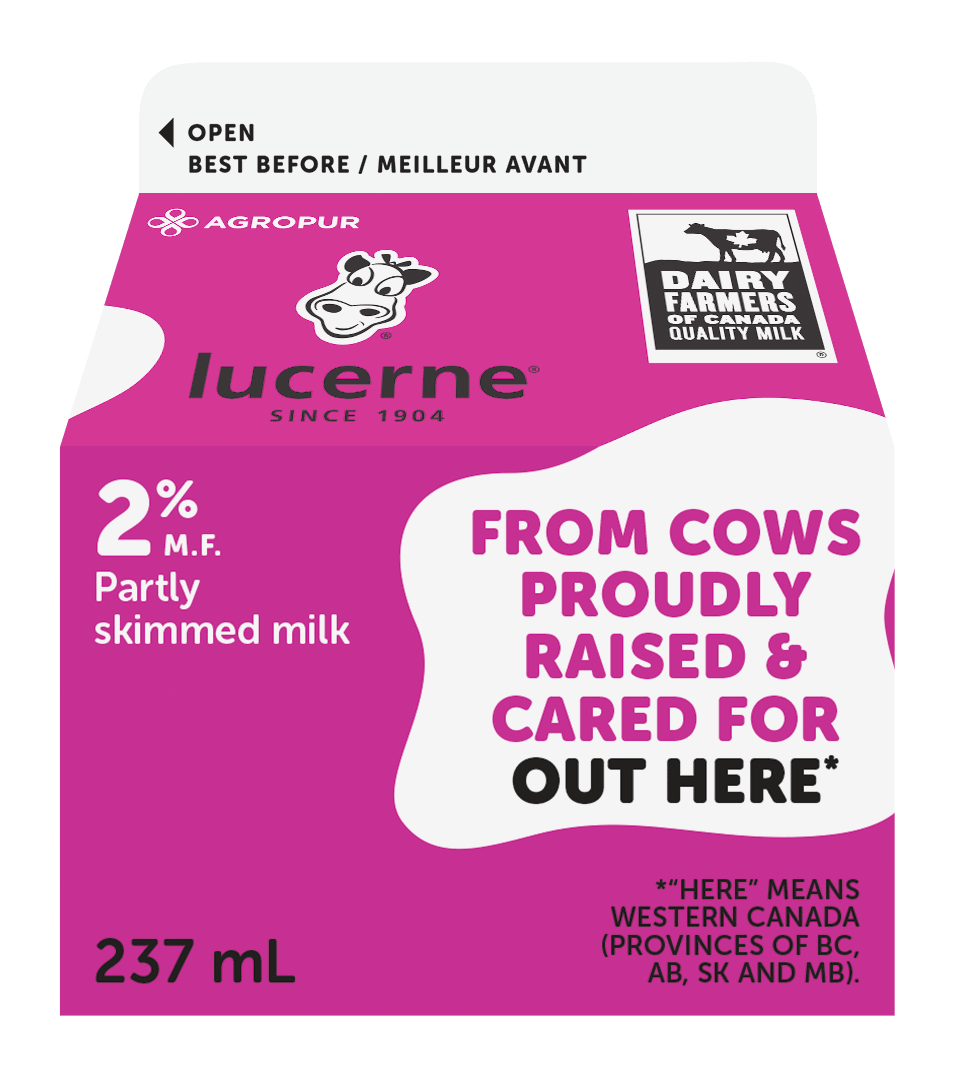 Lucerne 2% Partly Skimmed Milk 237 Milliliters