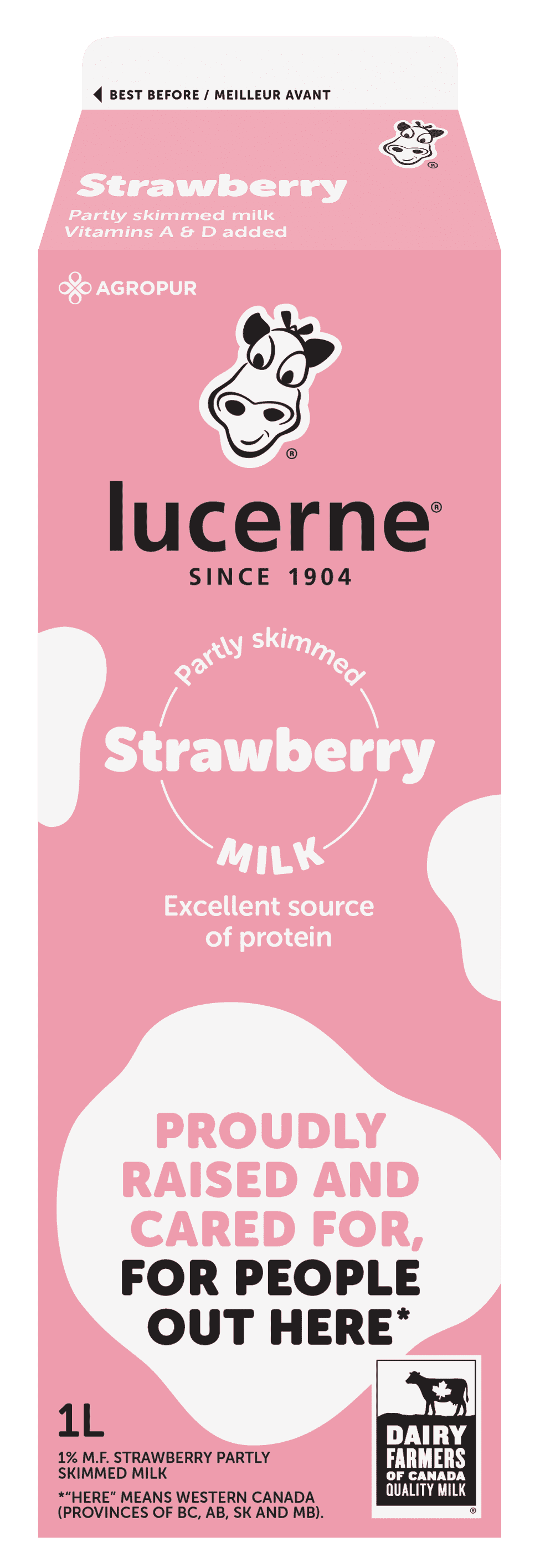 Lucerne 1% Partly Skimmed Strawberry Milk 1 Liter
