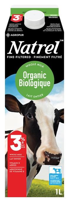 Natrel Organic Fine-Filtered 3,8 percent Milk 1L
