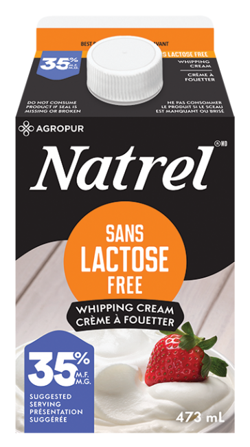 Crème à Fouetter Sans Lactose 35%