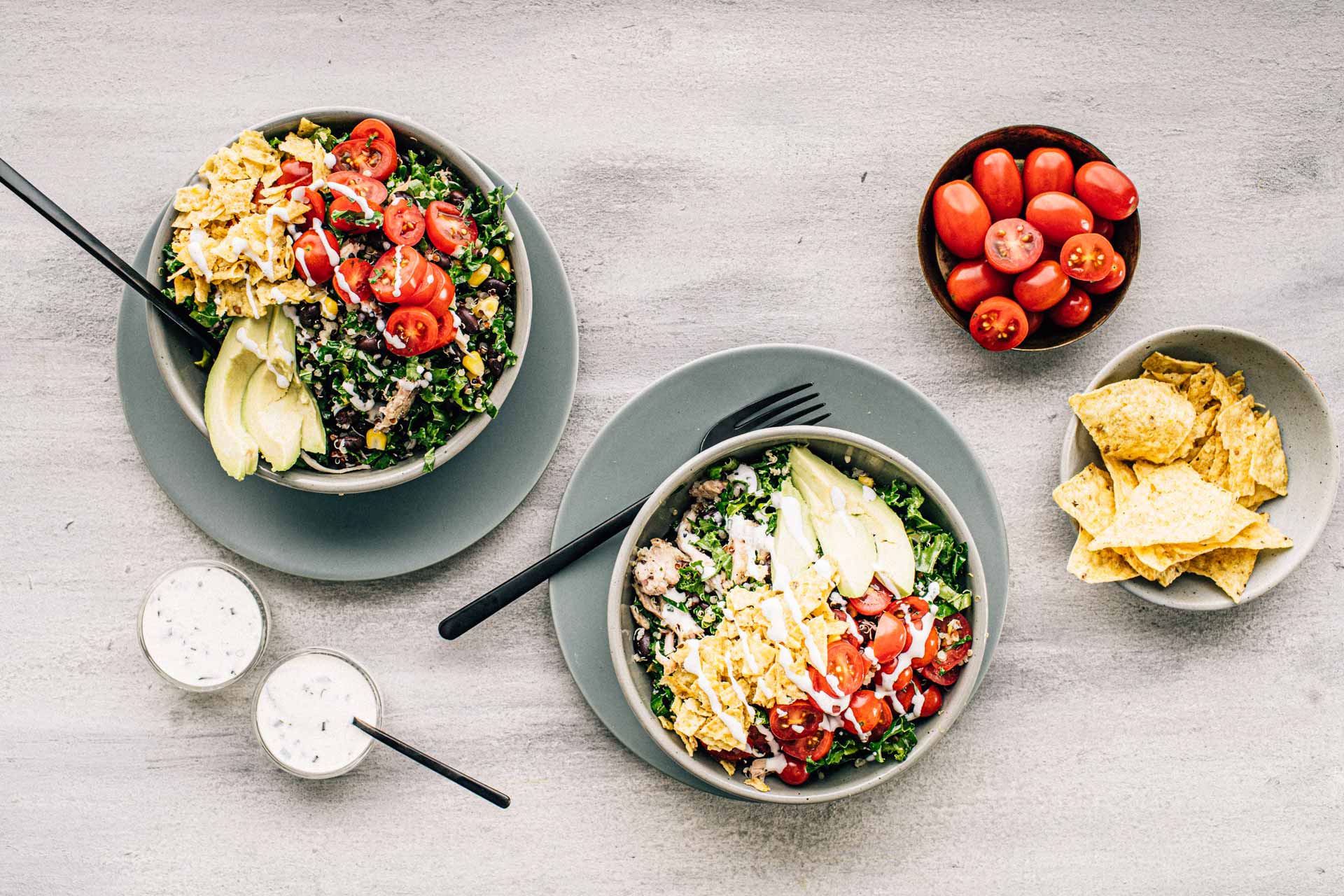 Protein ranch dressing and southwestern salad Natrel