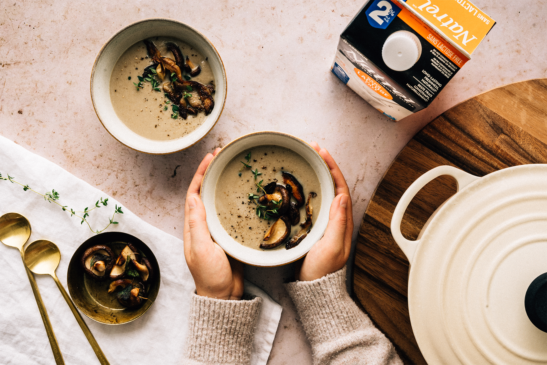 Creamy Mushroom and Herb Soup | Natrel