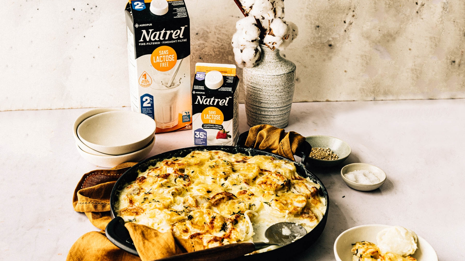 Gratin de pommes de terre sans lactose
