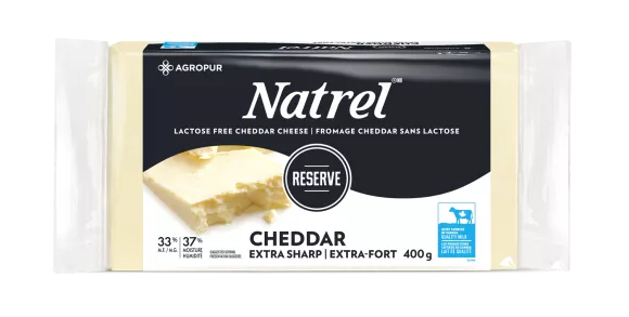 Fromage Cheddar Natrel Extra Fort Emballage 400g