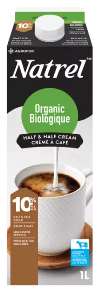 Crème à café biologique Natrel 10% 1L