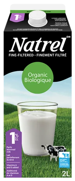 Natrel Lait biologique finement-filtré 1% 2L