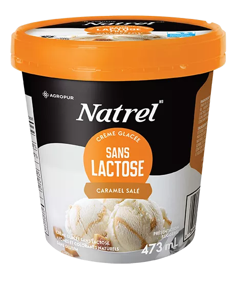 Crème glacée Sans lactose Caramel salé