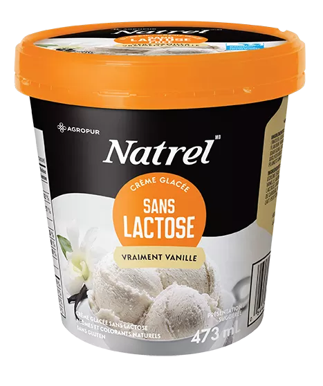 Crème glacée sans lactose Vraiment Vanille Natrel