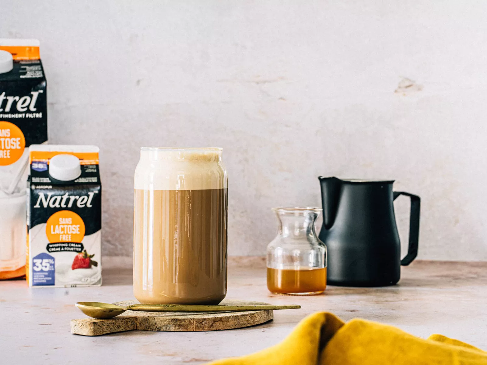 Café latte à la citrouille épicée sans lactose