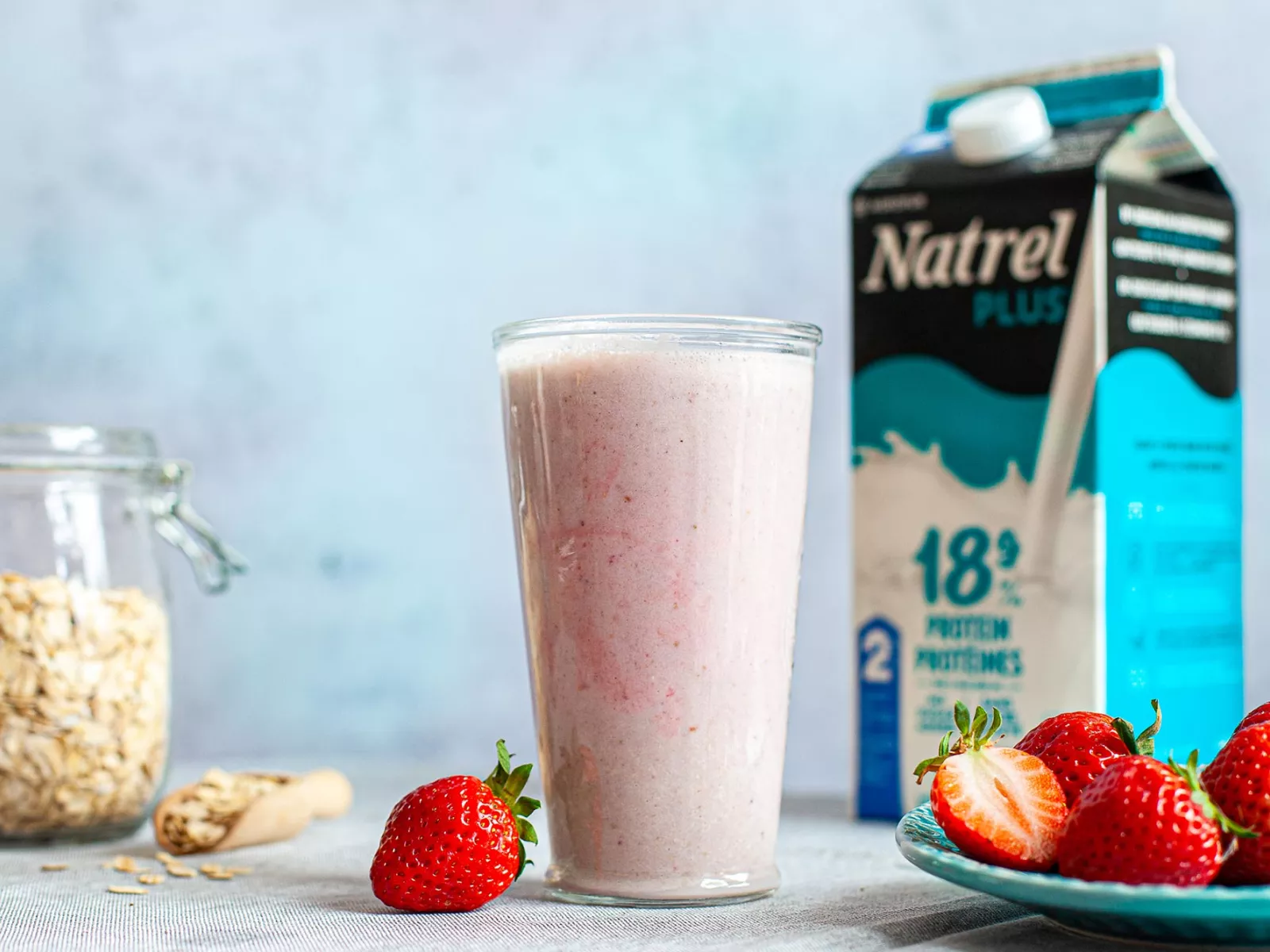 Smoothie tarte aux fraises Natrel Plus