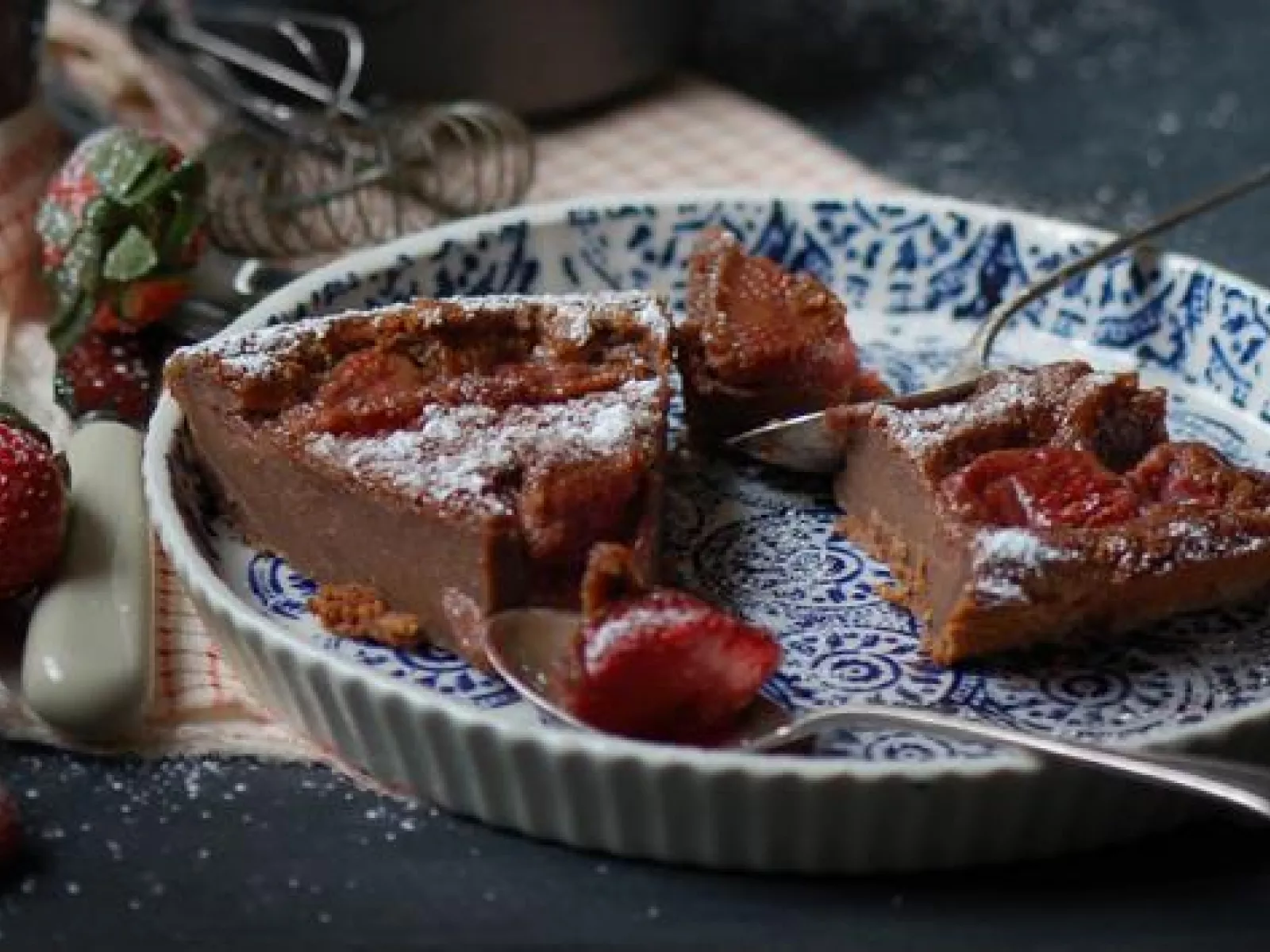 Strawberry and Chocolate Clafoutis