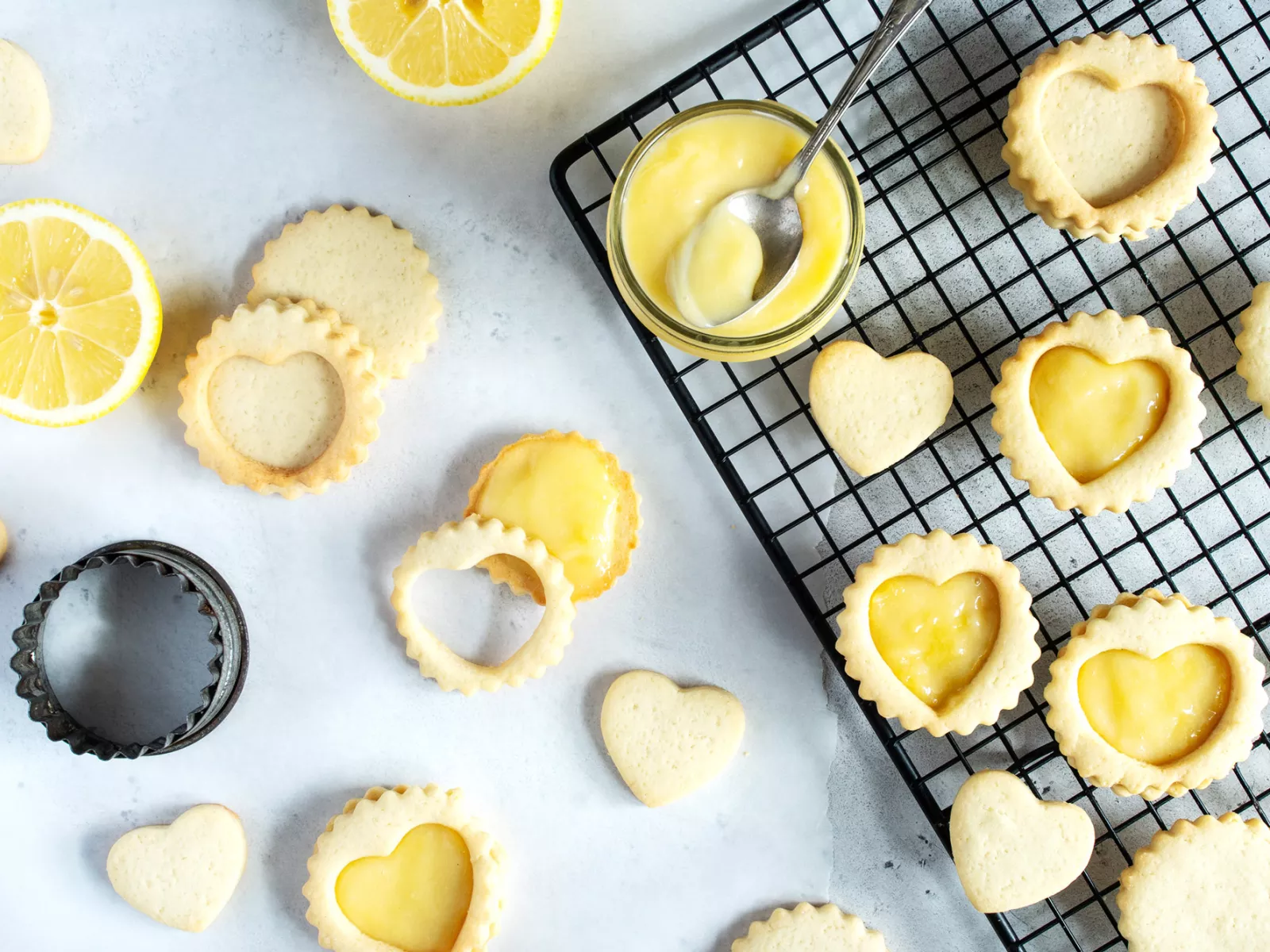 Breton Shortbread Cookies with Lemon Cream