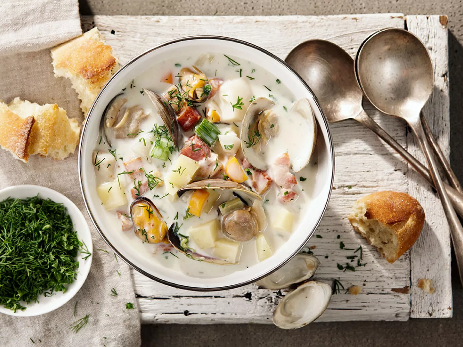 East coast seafood chowder