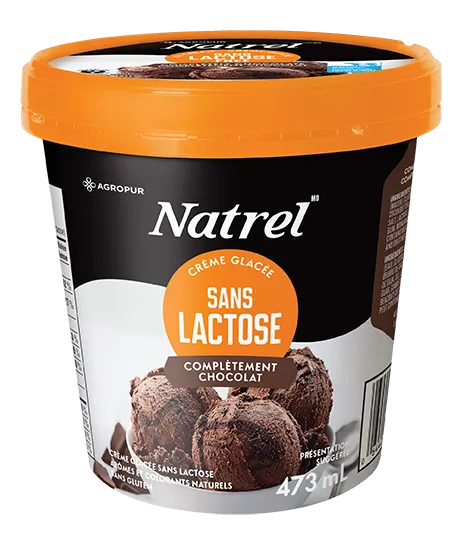 Crème glacée Sans lactose Complètement chocolat