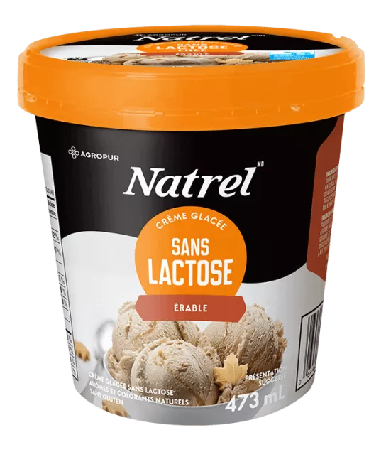 Crème glacée sans lactose à l'érable