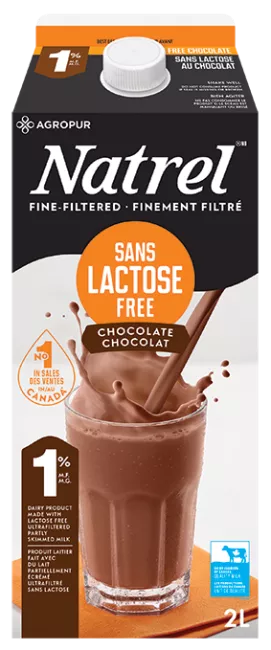 Natrel Lactose Free Chocolate 1% 2 Liters