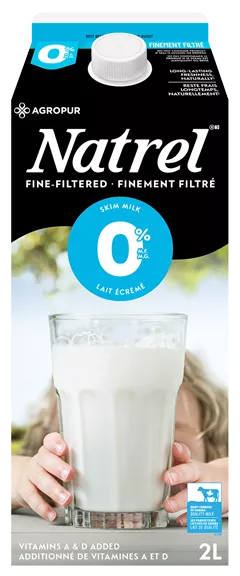 Natrel Lait Finement-Filtre Écrémé 2L