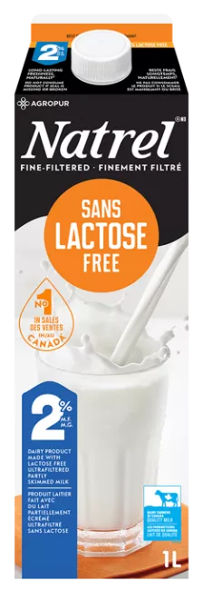 Lait 2% sans lactose 4 L - Lait