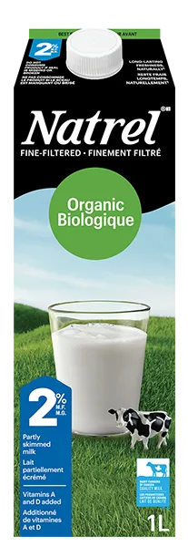 Natrel Lait Finement-Filtré Biologique 2% 1L 