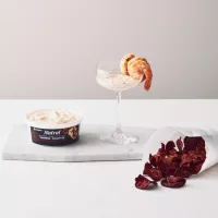 Whipped dip and spread product with shrimp cocktail style