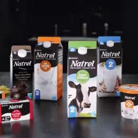Natrel dairy products on countertop